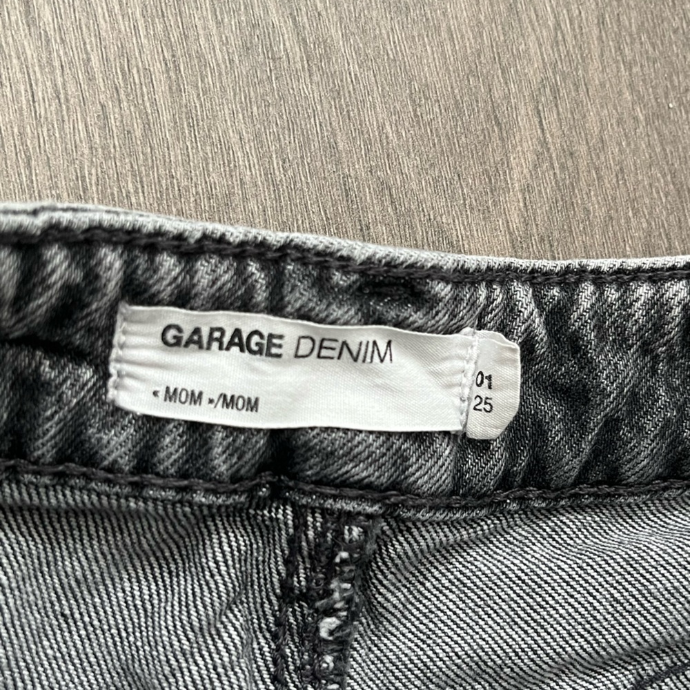 Gray Denim Distressed Shorts - Picture 3 of 3